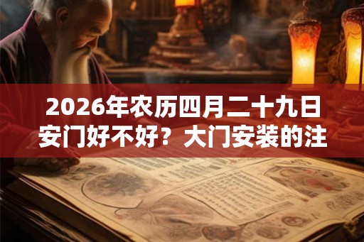 2026年农历四月二十九日安门好不好？大门安装的注意事项