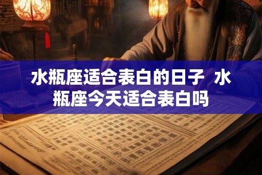 水瓶座适合表白的日子  水瓶座今天适合表白吗