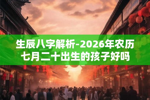 生辰八字解析-2026年农历七月二十出生的孩子好吗 生辰八字解析-2026年农历七月二十出生的孩子好吗