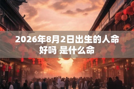 2026年8月2日出生的人命好吗 是什么命