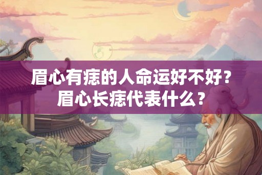 眉心有痣的人命运好不好？眉心长痣代表什么？