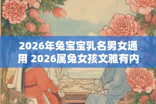 2026年兔宝宝乳名男女通用 2026属兔女孩文雅有内涵名字 2026年兔宝宝乳名男女通用 2026属兔女孩文雅有内涵名字