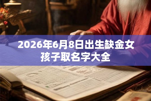 2026年6月8日出生缺金女孩子取名字大全