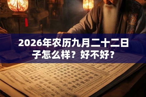 2026年农历九月二十二日子怎么样？好不好？