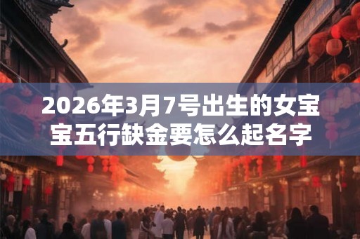 2026年3月7号出生的女宝宝五行缺金要怎么起名字