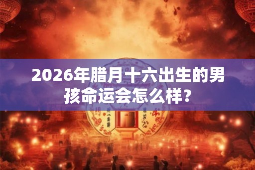 2026年腊月十六出生的男孩命运会怎么样？