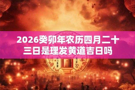 2026癸卯年农历四月二十三日是理发黄道吉日吗