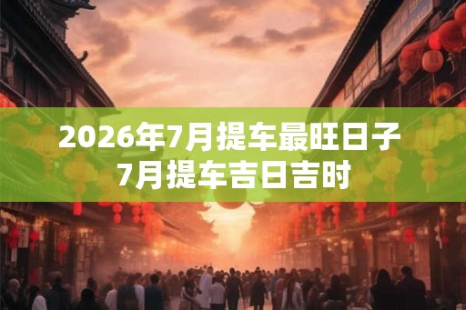 2026年7月提车最旺日子 7月提车吉日吉时