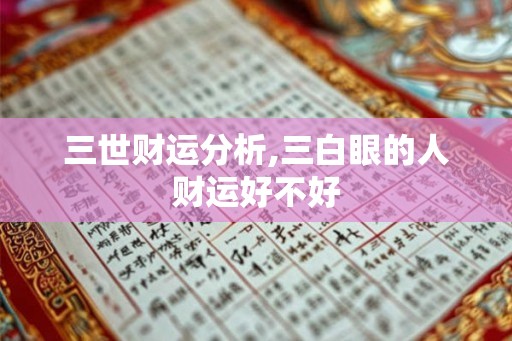 三世财运分析,三白眼的人财运好不好 三世财运分析,三白眼的人财运好不好