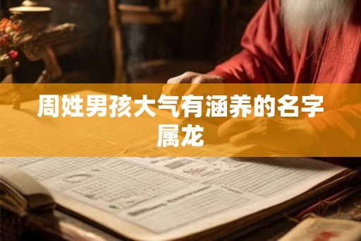 周姓男孩大气有涵养的名字属龙