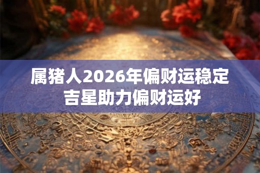 属猪人2026年偏财运稳定 吉星助力偏财运好