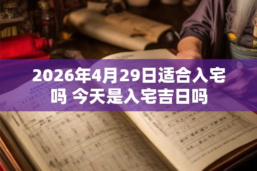 2026年4月29日适合入宅吗 今天是入宅吉日吗