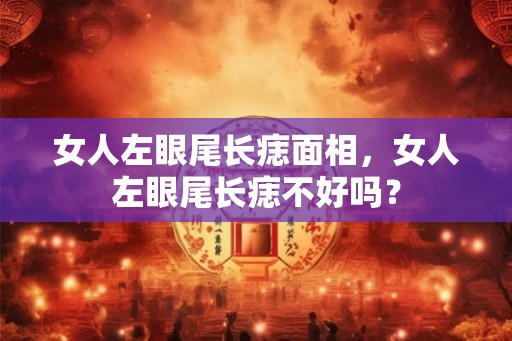 女人左眼尾长痣面相，女人左眼尾长痣不好吗？