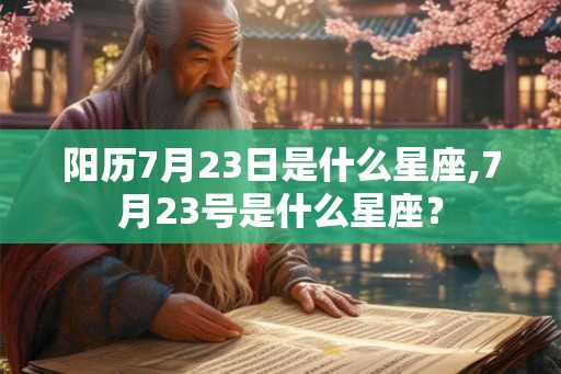 阳历7月23日是什么星座,7月23号是什么星座? 阳历7月23日是什么星座,7月23号是什么星座?