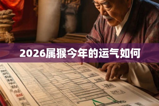 2026属猴今年的运气如何
