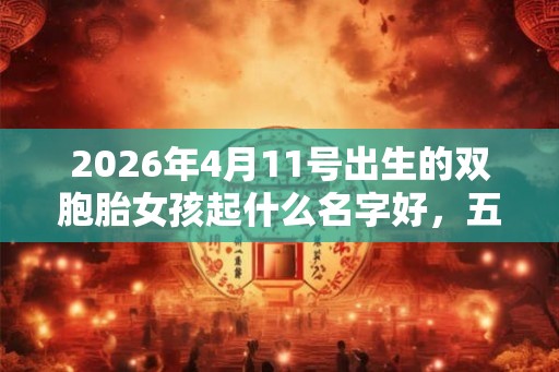 2026年4月11号出生的双胞胎女孩起什么名字好，五行属什么？