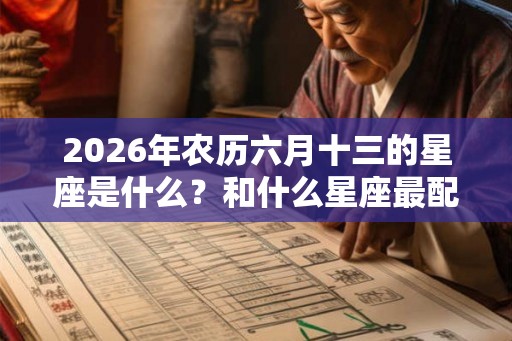 2026年农历六月十三的星座是什么?和什么星座最配? 2026年农历六月十三的星座是什么?和什么星座最配?
