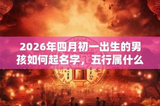 2026年四月初一出生的男孩如何起名字，五行属什么
