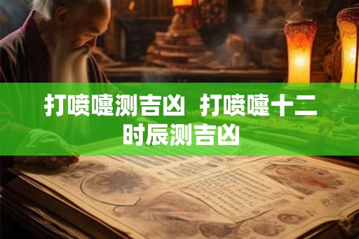 打喷嚏测吉凶 打喷嚏十二时辰测吉凶 打喷嚏测吉凶 打喷嚏十二时辰测吉凶