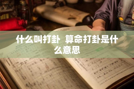 什么叫打卦  算命打卦是什么意思