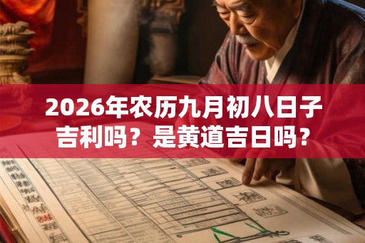 2026年农历九月初八日子吉利吗？是黄道吉日吗？