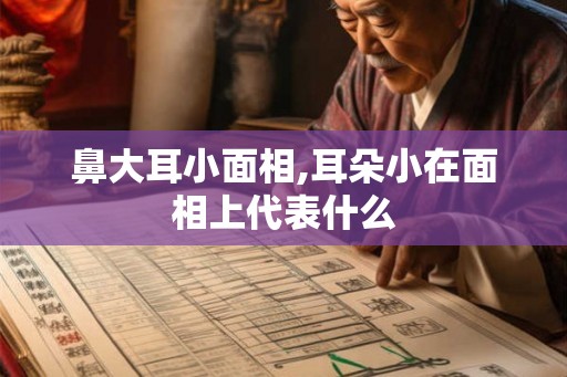 鼻大耳小面相,耳朵小在面相上代表什么 鼻大耳小面相,耳朵小在面相上代表什么