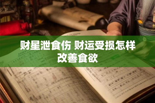 财星泄食伤 财运受损怎样改善食欲 财星泄食伤 财运受损怎样改善食欲