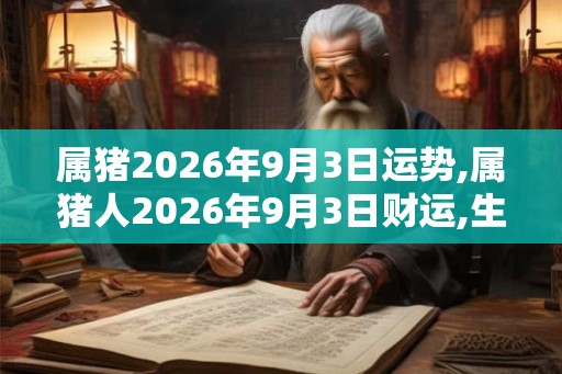 属猪2026年9月3日运势,属猪人2026年9月3日财运,生肖猪2026年9月3日运势 属猪2026年9月3日运势,属猪人2026年9月3日财运,生肖猪2026年9月3日运势