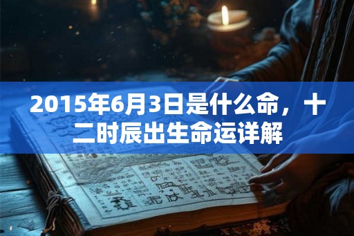 2015年6月3日是什么命,十二时辰出生命运详解 2015年6月3日是什么命,十二时辰出生命运详解