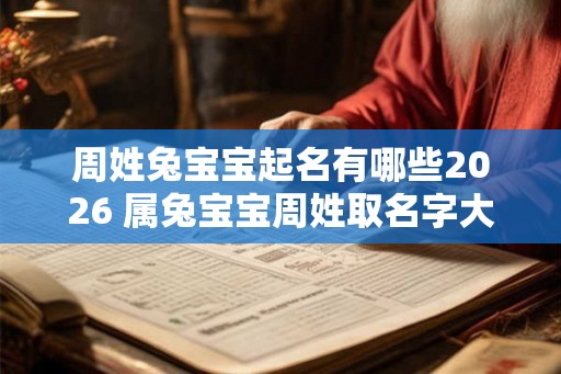 周姓兔宝宝起名有哪些2026 属兔宝宝周姓取名字大全