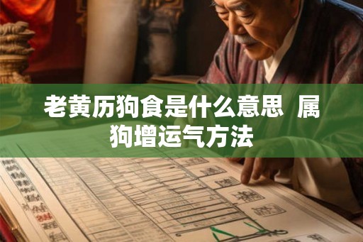 老黄历狗食是什么意思 属狗增运气方法 老黄历狗食是什么意思 属狗增运气方法