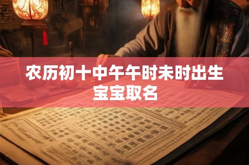 农历初十中午午时未时出生宝宝取名