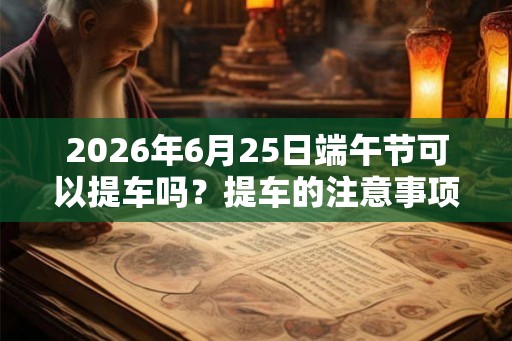 2026年6月25日端午节可以提车吗？提车的注意事项？