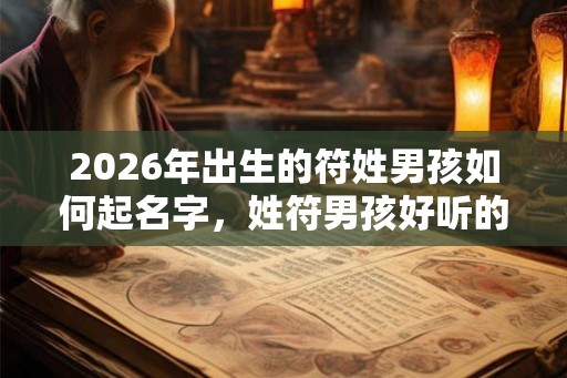 2026年出生的符姓男孩如何起名字，姓符男孩好听的名字
