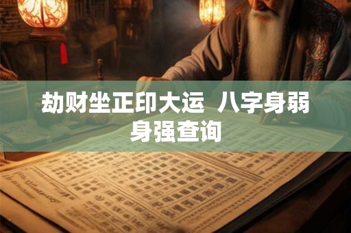 劫财坐正印大运  八字身弱身强查询