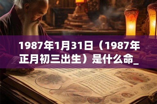 1987年1月31日（1987年正月初三出生）是什么命_命运如何