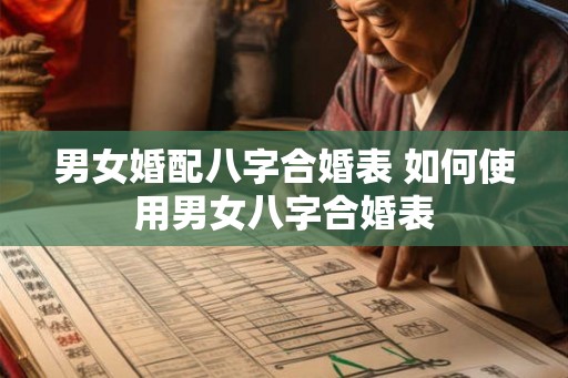 男女婚配八字合婚表 如何使用男女八字合婚表 男女婚配八字合婚表 如何使用男女八字合婚表