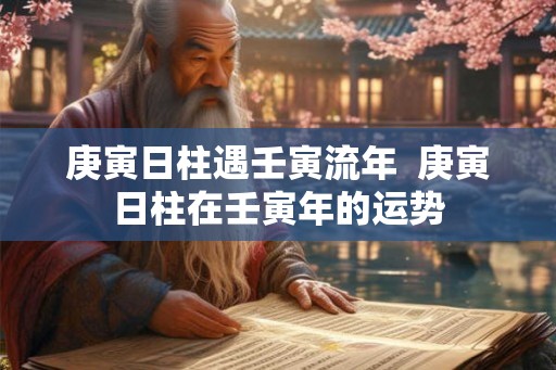 庚寅日柱遇壬寅流年  庚寅日柱在壬寅年的运势