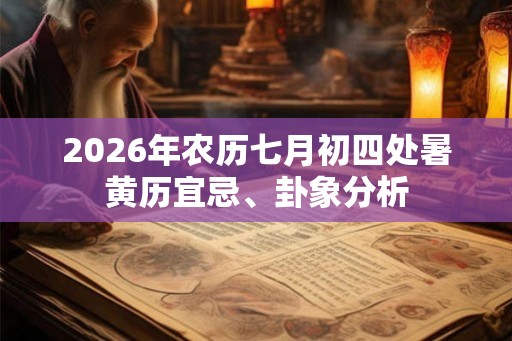 2026年农历七月初四处暑黄历宜忌、卦象分析