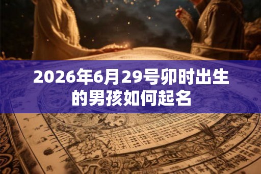 2026年6月29号卯时出生的男孩如何起名 2026年6月29号卯时出生的男孩如何起名