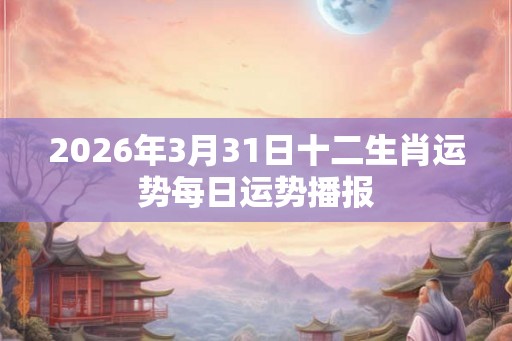 2026年3月31日十二生肖运势每日运势播报