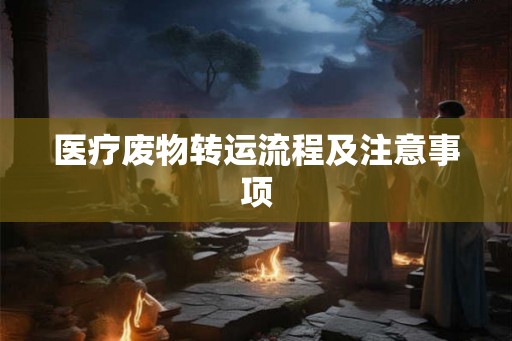 医疗废物转运流程及注意事项