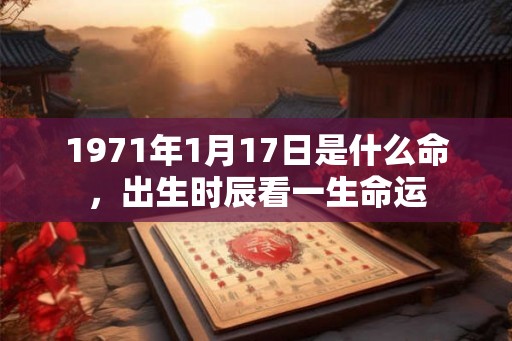 1971年1月17日是什么命,出生时辰看一生命运 1971年1月17日是什么命,出生时辰看一生命运