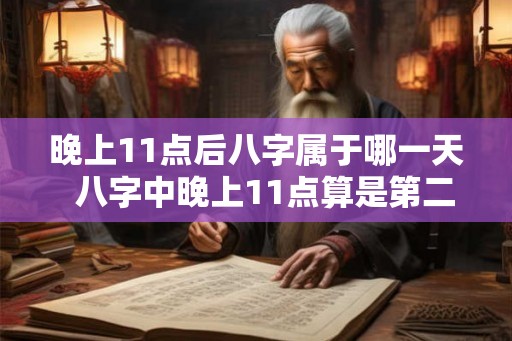 晚上11点后八字属于哪一天  八字中晚上11点算是第二天吗