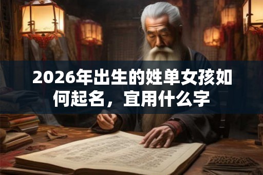 2026年出生的姓单女孩如何起名，宜用什么字
