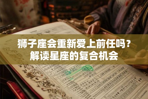 狮子座会重新爱上前任吗？解读星座的复合机会