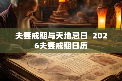 夫妻戒期与天地忌日  2026夫妻戒期日历