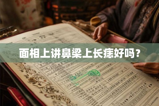 面相上讲鼻梁上长痣好吗？
