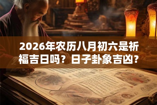 2026年农历八月初六是祈福吉日吗?日子卦象吉凶? 2026年农历八月初六是祈福吉日吗?日子卦象吉凶?