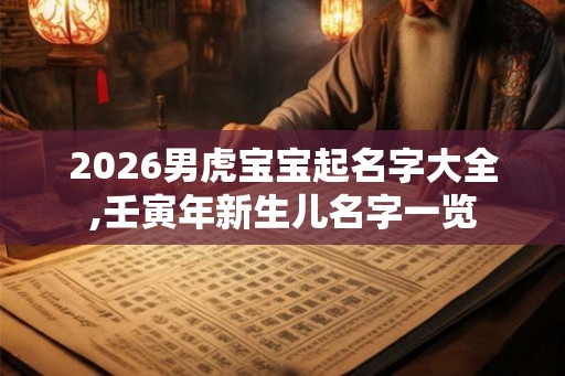 2026男虎宝宝起名字大全,壬寅年新生儿名字一览